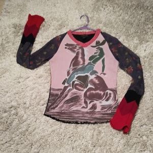 Custo barcelona Sweater/blouse M Sheer sleeve